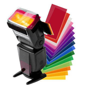 Цветные фильтры для вспышки (набор 12 штук + держатель)